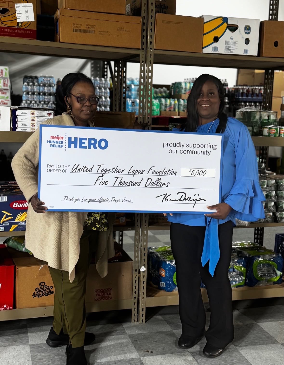 Meijer donation event for United Together Lupus Foundation
